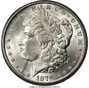 image for: 1879-CC $1 Capped Die, VAM-3, MS64 PCGS. CAC....
