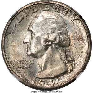 image for: 1943-S 25C Doubled Die Obverse, FS-101, MS66+ NGC. CAC....