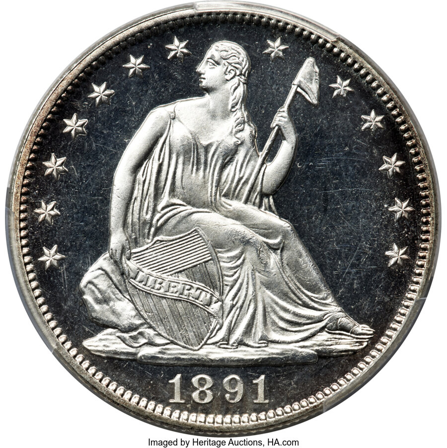 image for: 1891 50C PR65 Deep Cameo PCGS. WB-101....