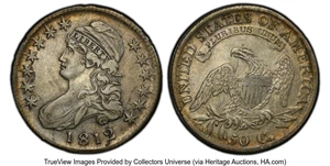 image for: 1812 50C Large 8, O-103, R.1, VF30 PCGS. PCGS Population: (5/48 and 0/1+). Mintage 1,628,059....