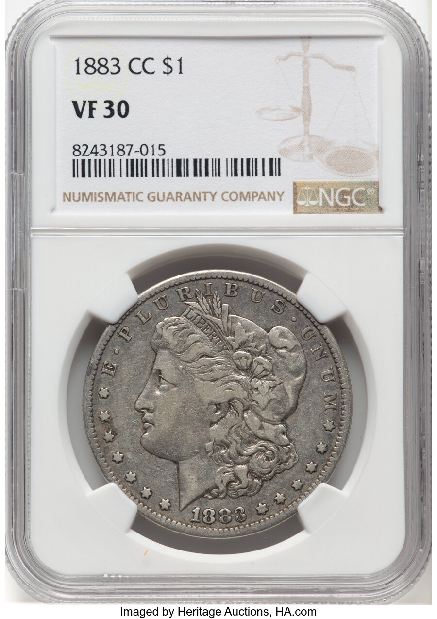 1883-CC $1 VF30 NGC. NGC Census: (35/27504). Mintage 1,204,000. ...