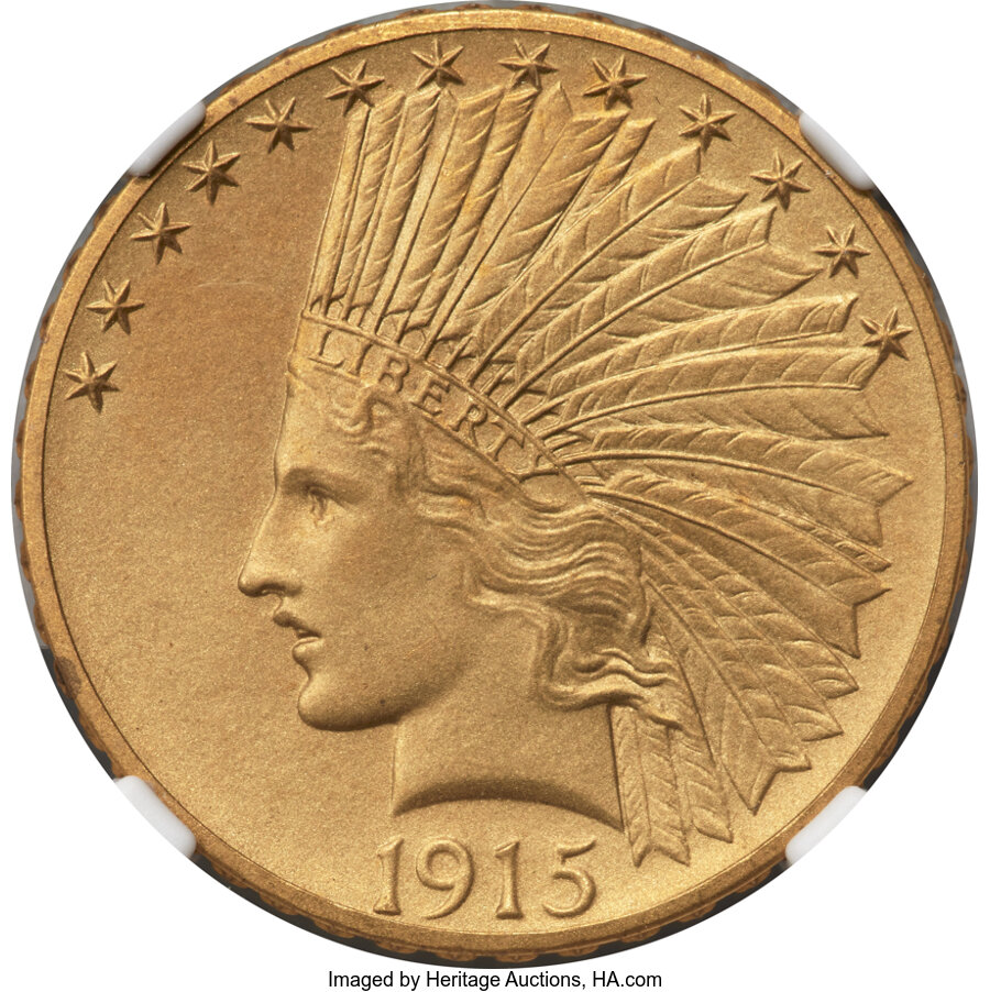 image for: 1915 $10 PR66 NGC. JD-1, R.5....