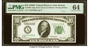 image for: Fr. 2002-A $10 1928B Federal Reserve Note. PMG Choice Uncirculated 64....