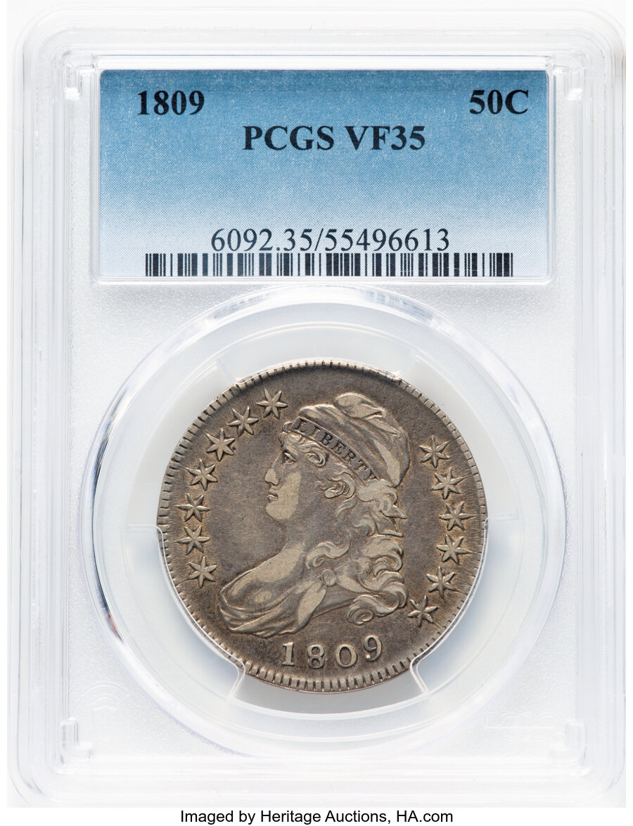 image for: 1809 50C Normal Edge, O-102a, R.1, VF35 PCGS....