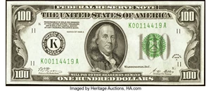 image for: Fr. 2151-K $100 1928A Federal Reserve Note. Very Fine....