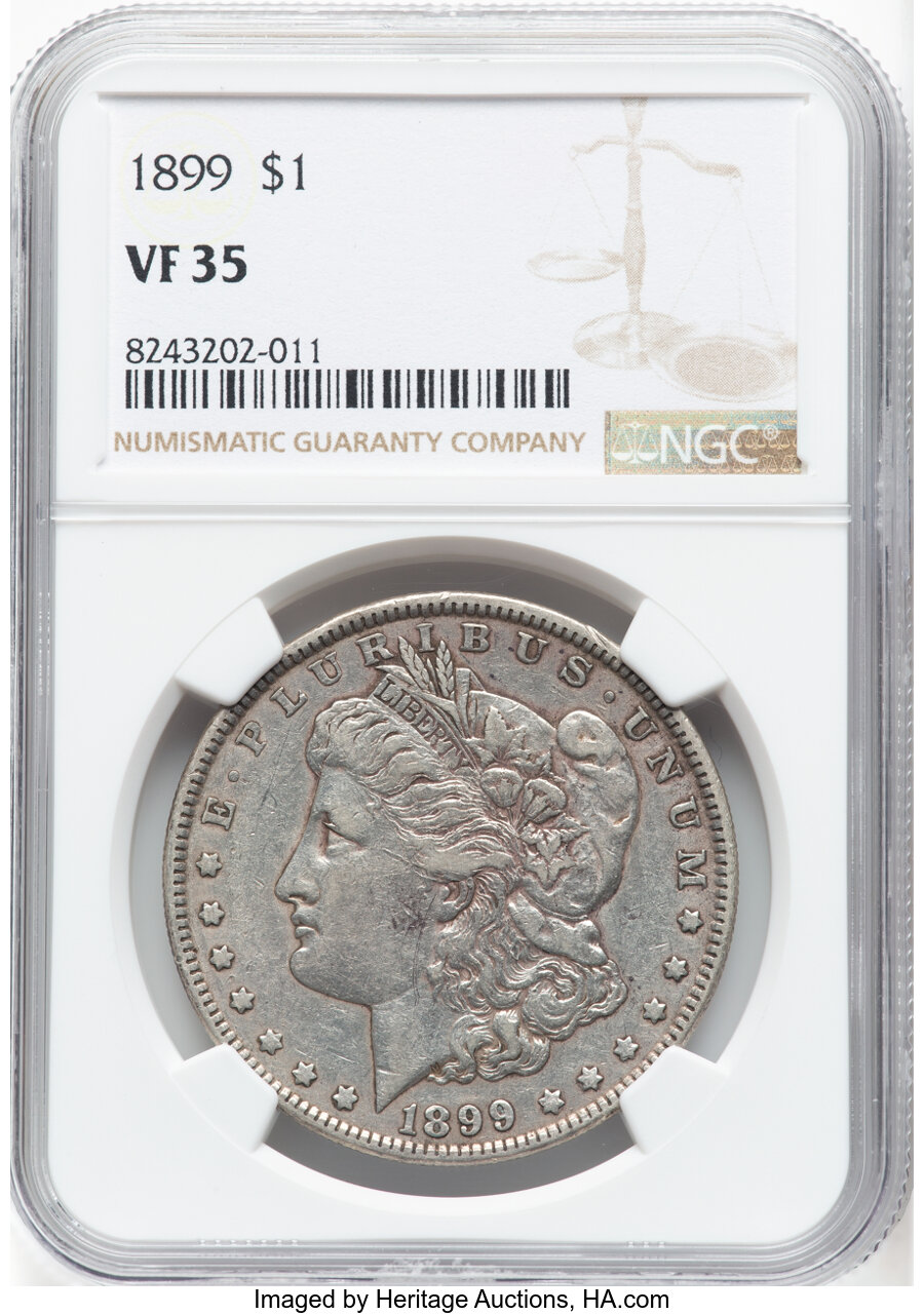 1899 $1 VF35 NGC. NGC Census: (45/12618). Mintage 330,846. ...