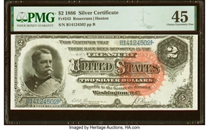 image for: Fr. 243 $2 1886 Silver Certificate PMG Choice Extremely Fine 45....