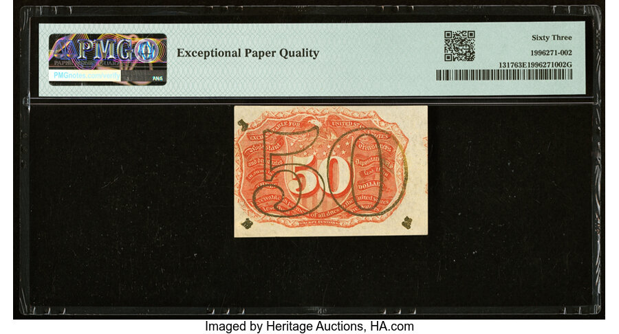 image for: Fr. 1317 50¢ Second Issue PMG Choice Uncirculated 63 EPQ....