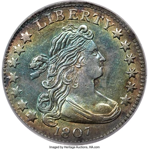 image for: 1807 10C JR-1, R.1, AU58 PCGS....