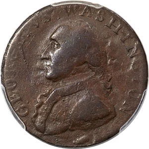 image for: (1795) 1/2 P Washington North Wales Halfpenny, Lettered Edge, One Star at Each Side of Harp, XF45 PCGS. Baker-34A, W-11155, G...