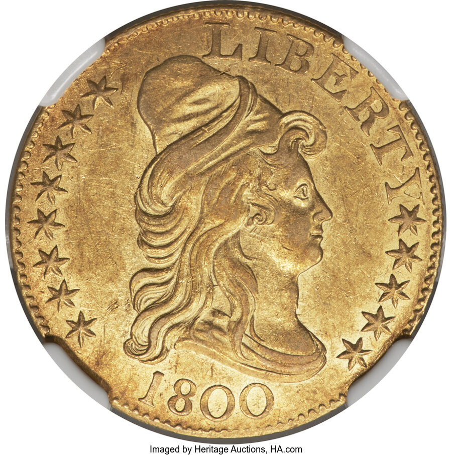 image for: 1800 $5 BD-5, High R.3, AU55 NGC. CAC....