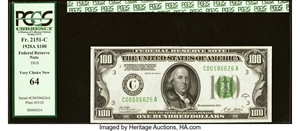 image for: Fr. 2151-C $100 1928A Federal Reserve Note. PCGS Very Choice New 64....