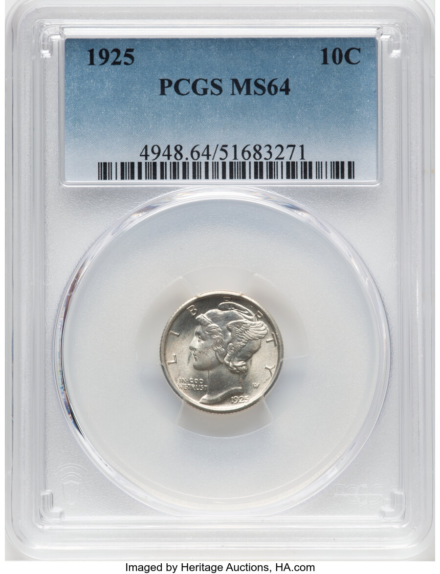 1925 Mercury Dime Values & Prices By Issue | Greysheet