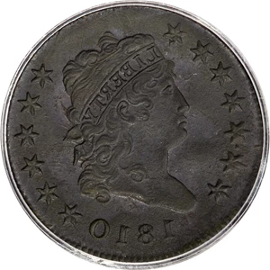 image for: 1810 1C -- Full Brockage Reverse -- S-282, B-3, R.2, VF25 PCGS....