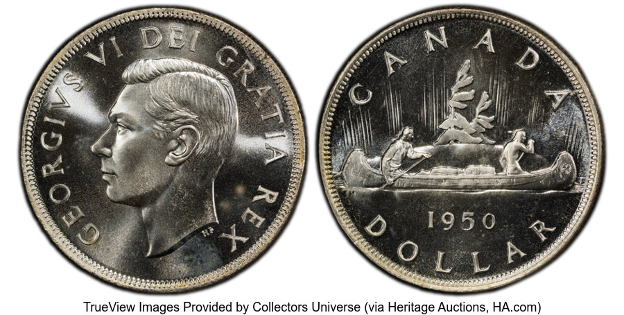 image for: Canada: George VI Prooflike Dollar 1950 PL66 PCGS,...