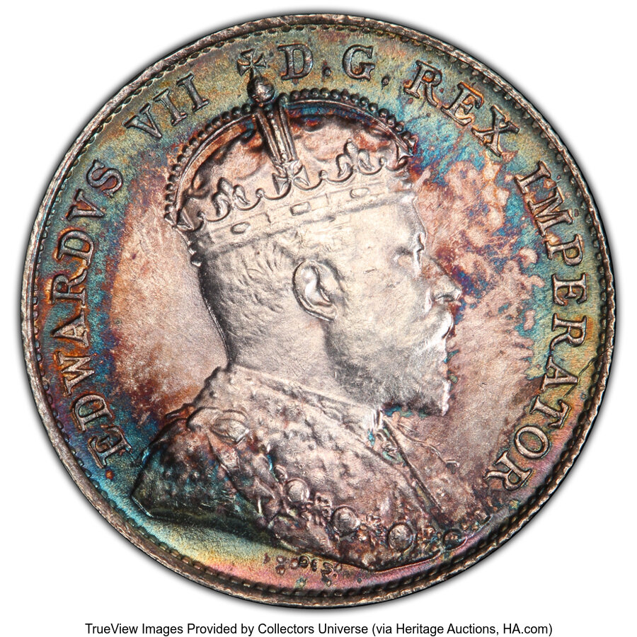 image for: Canada: Edward VII 10 Cents 1902-H MS64+ PCGS,...