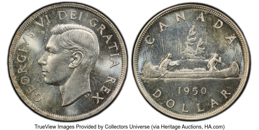 image for: Canada: George VI Prooflike Dollar 1950 PL65 PCGS,...