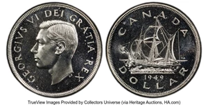 image for: Canada: George VI Prooflike Dollar 1949 PL66 PCGS,...