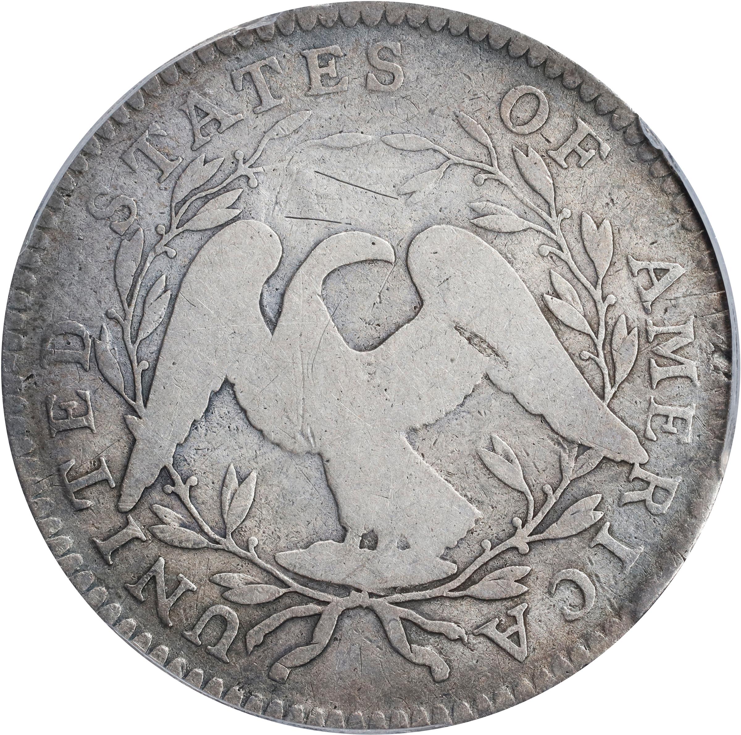 image for: 1795 Flowing Hair Half Dollar. O-113a, T-14. Rarity-3. Two Leaves, A/E in STATES. Good Details--Cleaned (PCGS).