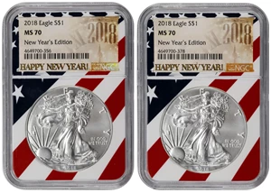 image for: 2018 Silver Eagle. MS-70 (NGC).