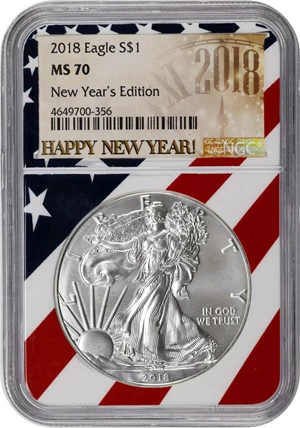 image for: 2018 Silver Eagle. MS-70 (NGC).