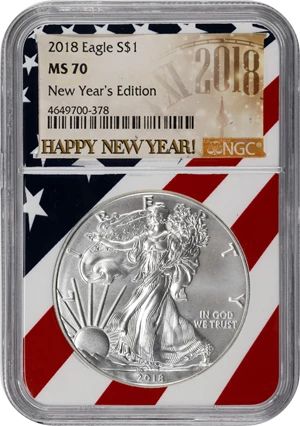image for: 2018 Silver Eagle. MS-70 (NGC).
