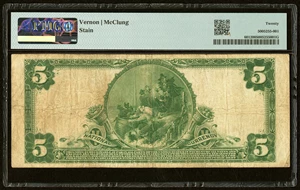 image for: Austin, TX - $5 1902 Plain Back Fr. 601 The American National Bank Ch. # 4322 PMG Very Fine 20....