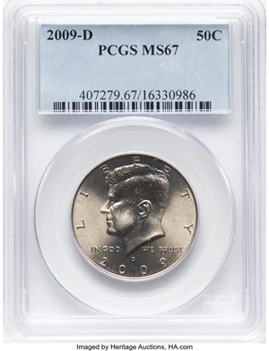 image for: 2009-D 50C MS67 PCGS. PCGS Population: (35/0). ...