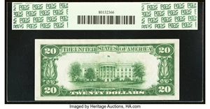 image for: Fr. 2051-E $20 1928A Federal Reserve Note. PCGS About New 50PPQ....