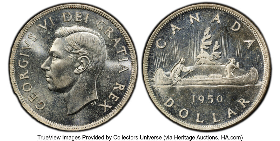 image for: Canada: George VI Prooflike Dollar 1950 PL65+ NGC, ...