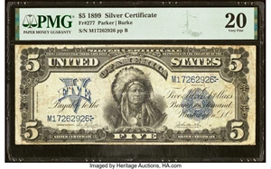 image for: Fr. 277 $5 1899 Silver Certificate PMG Very Fine 20....