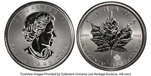 image for: Canada: Elizabeth II platinum "Maple Leaf" 50 Dollars 2016 MS69 PCGS,...