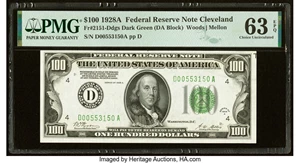 image for: Fr. 2151-D $100 1928A Federal Reserve Note. PMG Choice Uncirculated 63 EPQ....
