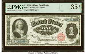 image for: Fr. 215 $1 1886 Silver Certificate PMG Choice Very Fine 35 EPQ....