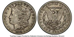 image for: 1879-CC $1 Capped Die, VAM-3, VF25 PCGS. A Top 100 Variety....