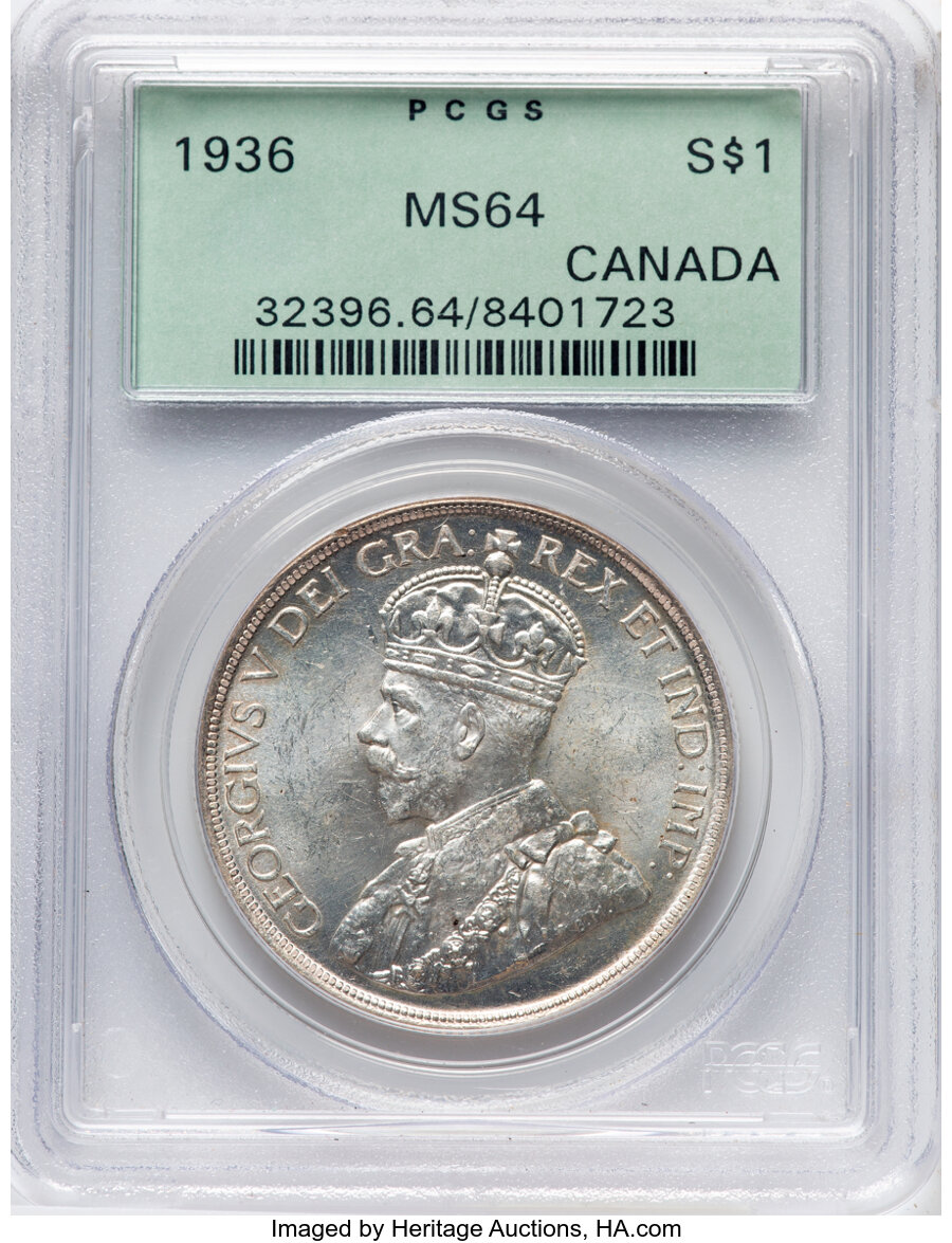 image for: Canada: George V Dollar 1936 MS64 PCGS,...