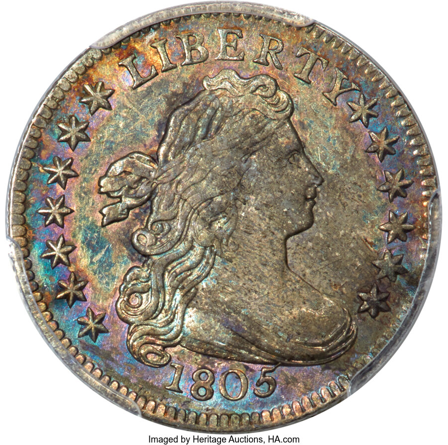 image for: 1805 10C 5 Berries, JR-1, R.4, MS62 PCGS. CAC....