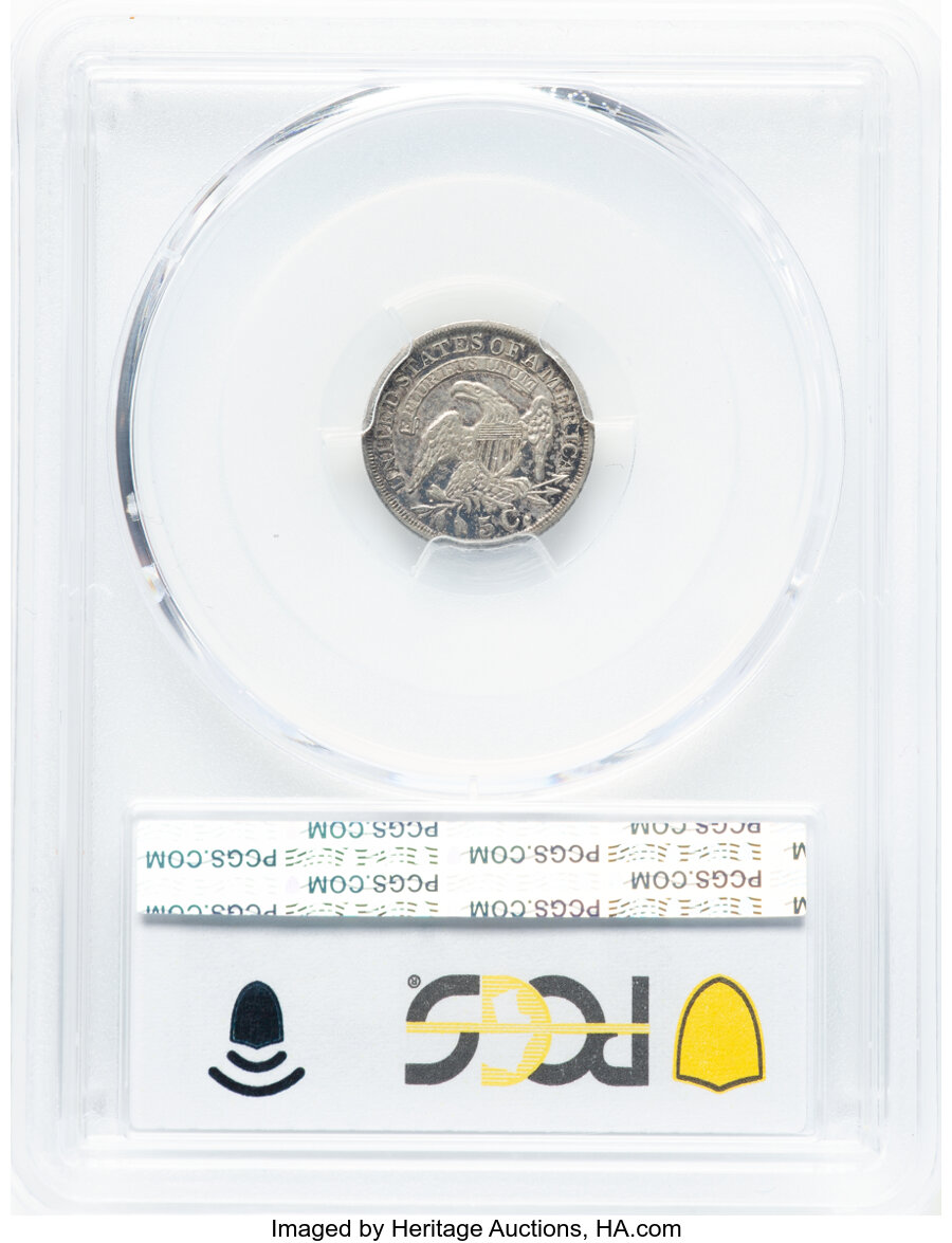 image for: 1836 H10C Large 5C, 3 Over Inverted 3, V-4, LM-3, FS-301, R.1, AU50 PCGS. PCGS Population: (25/266).  Mintage 1,900,000....