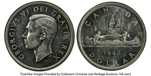 image for: Canada: George VI Dollar 1948 MS61 PCGS,...
