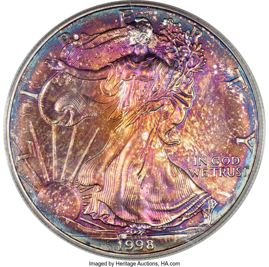 1998 $1 Silver Eagles Mint State (MS) Pricing Guide | The
