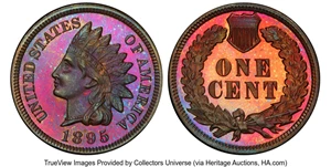 image for: 1895 1C PR65+ Brown PCGS. Ex: Larry Shepherd Collection. PCGS Population: (21/15 and 1/0+). Mintage 2,062....