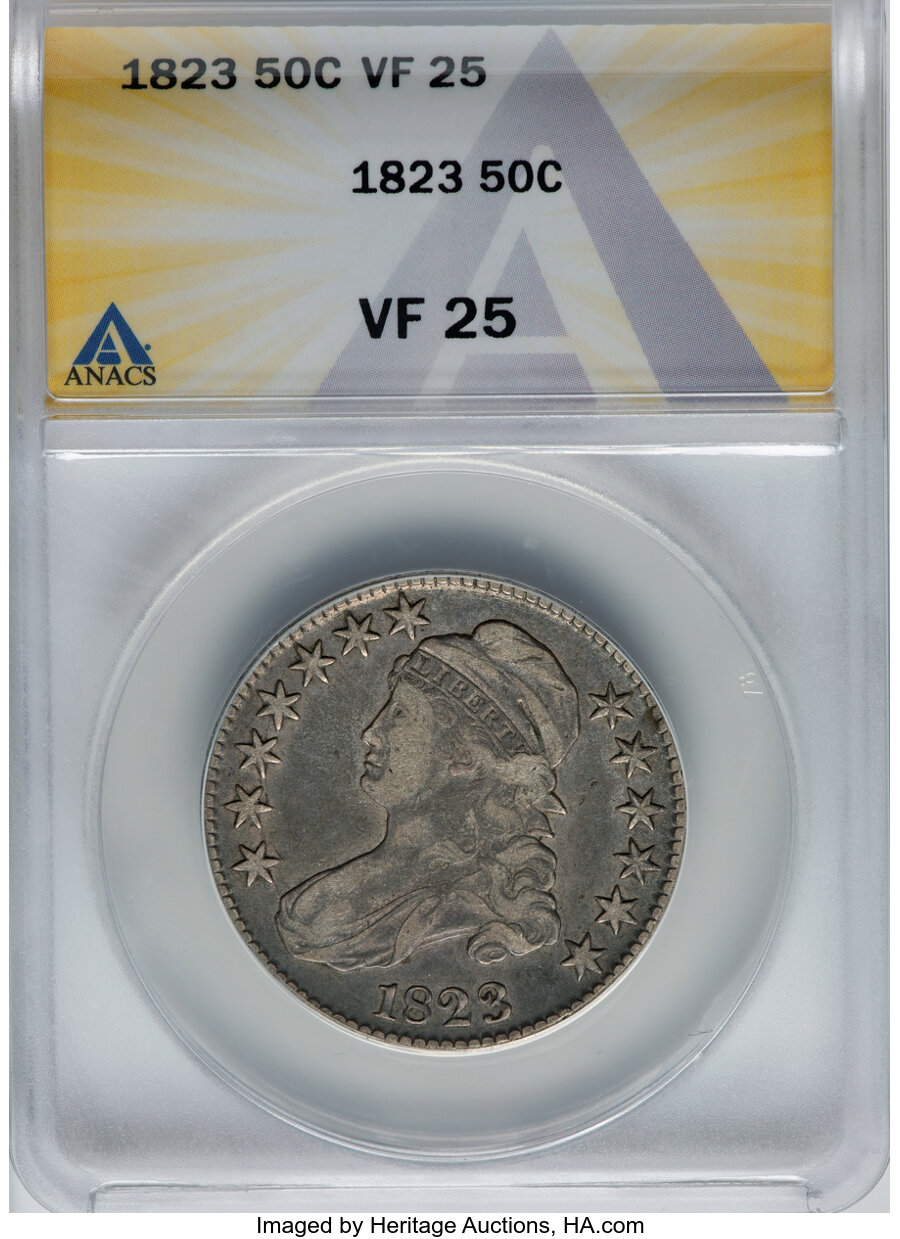 image for: 1823 50C O-111a, R.2, VF25 ANACS.  Mintage 1,694,200....