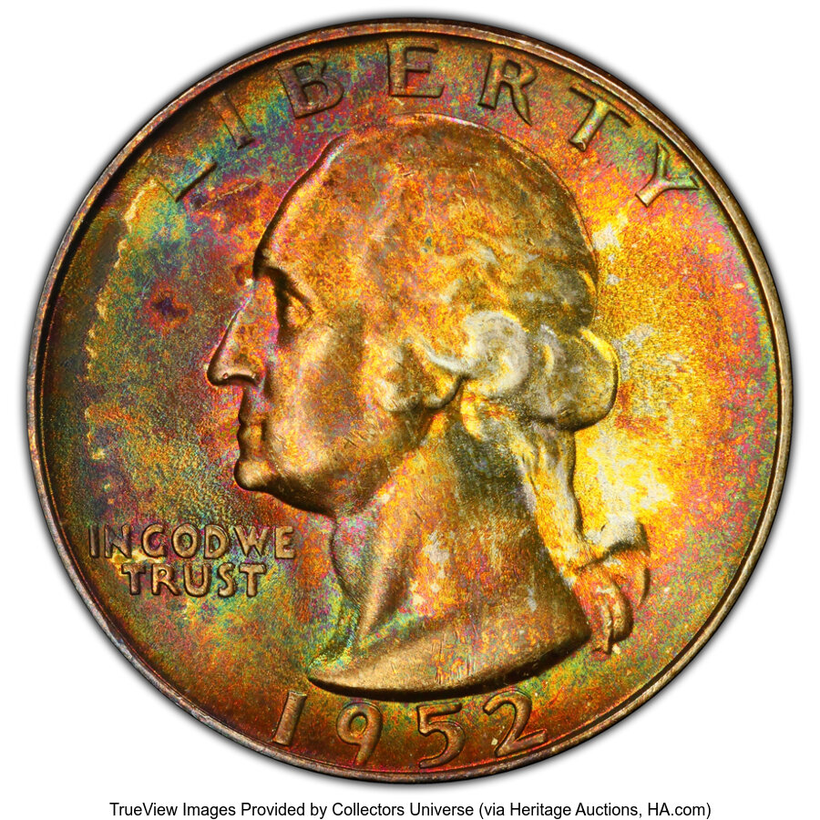 1円オーク：USA1952/52(D)/52(S)フラクリン1/2ドル銀貨3枚