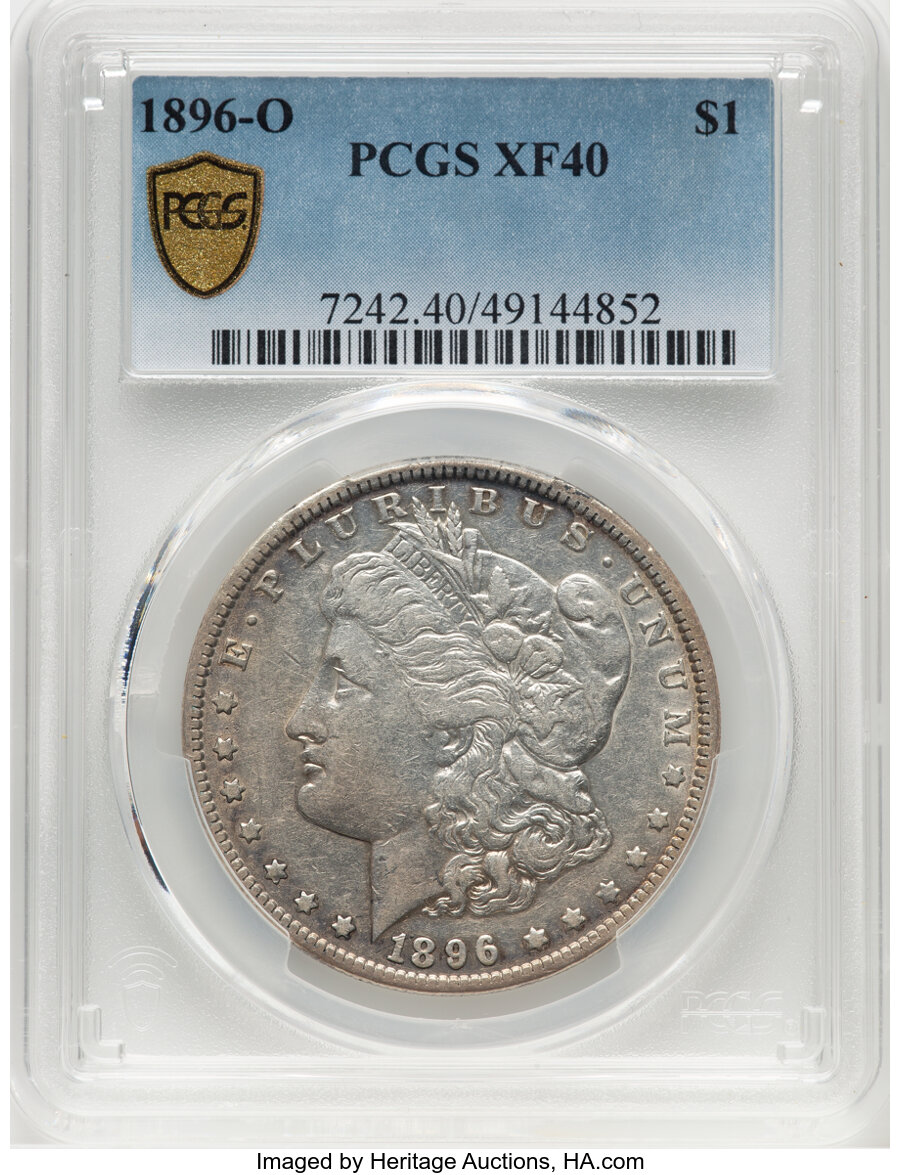 1896-O $1 XF40 PCGS. Mintage 4,900,000. ...