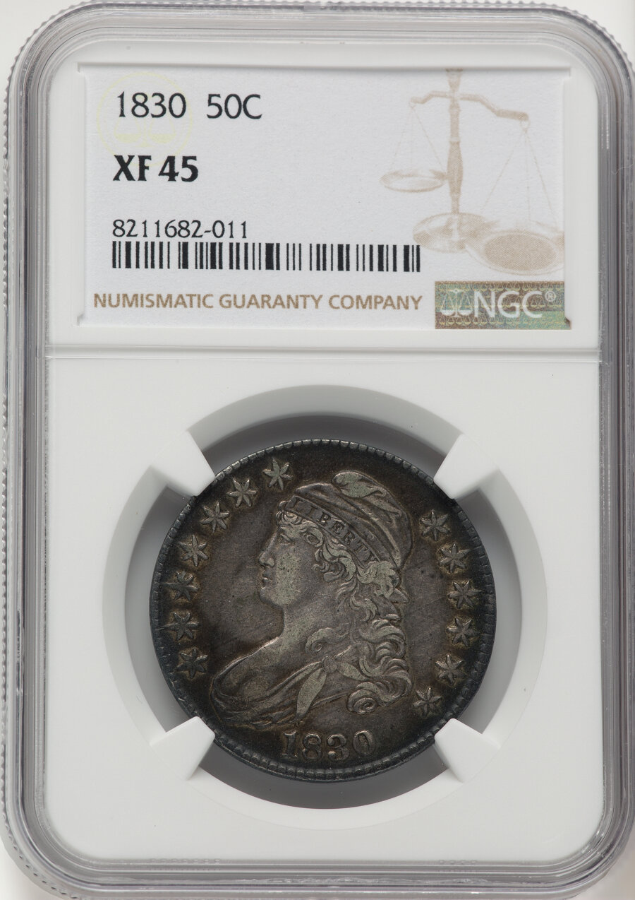 アメリカ1836年 50Cents 銀貨 キャップバスト 1836年 キャップドバスト ハーフダラー 銀貨 リードエッジ 50