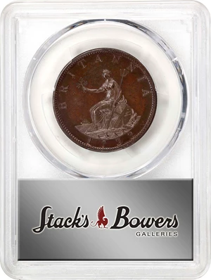 image for: GREAT BRITAIN. Bronzed 1/2 Penny Pattern, 1799. Birmingham (Soho) Mint. George III. PCGS PROOF-64.