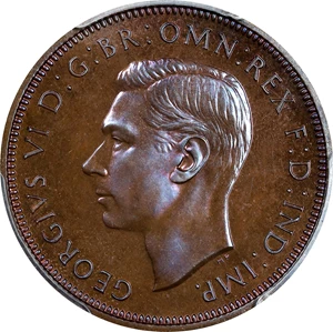 image for: GREAT BRITAIN. 1/2 Penny, 1937. London Mint. George VI. PCGS PROOF-67 Brown.