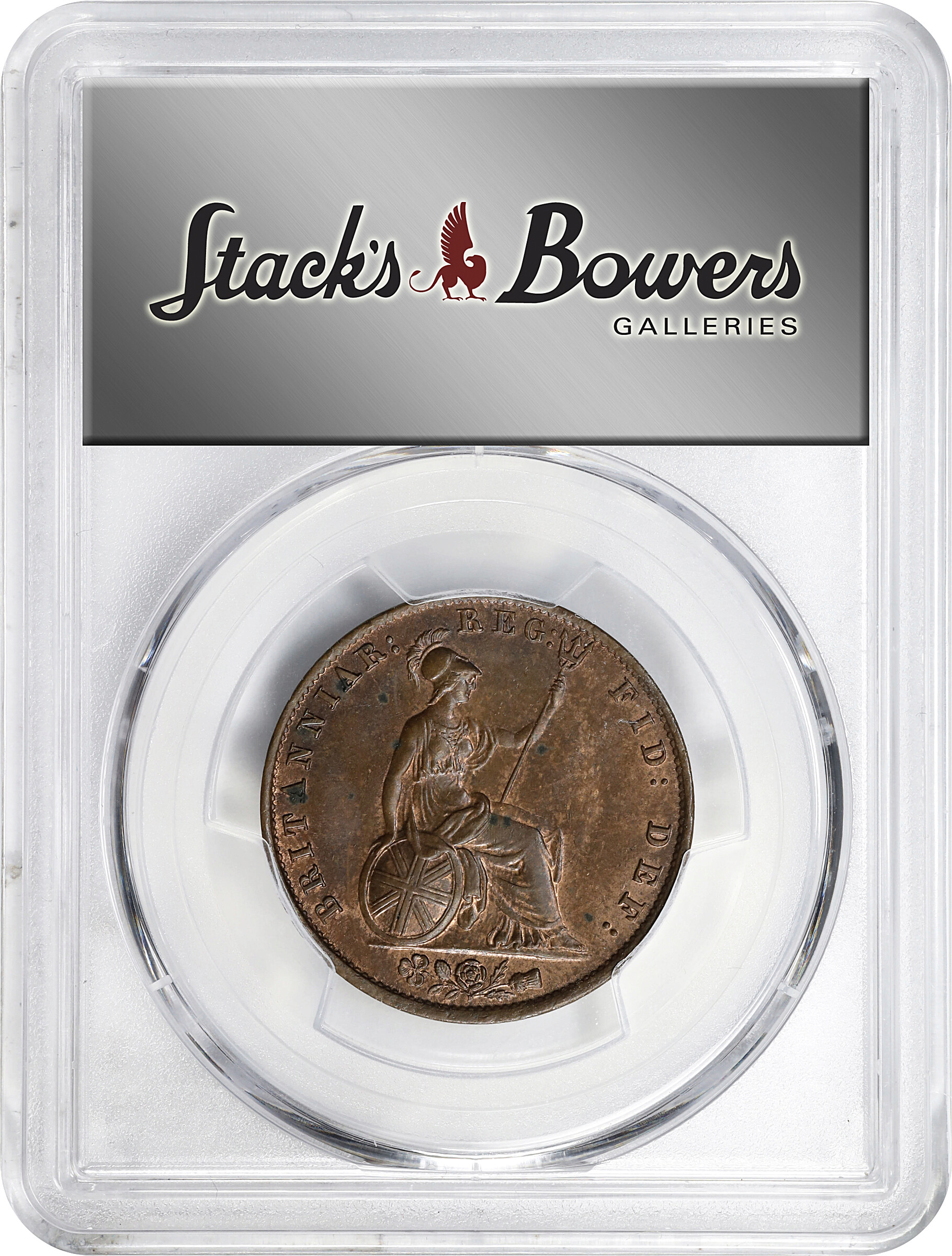 image for: GREAT BRITAIN. 1/2 Penny, 1838. London Mint. Victoria. PCGS MS-63 Red Brown.
