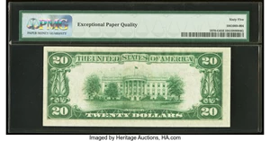 image for: Fr. 1870-G $20 1929 Federal Reserve Bank Note. PMG Gem Uncirculated 65 EPQ....
