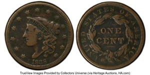 image for: 1838 1C N-15, Low R.5, Fine 12 PCGS. PCGS Population: (2/5). Mintage 6,370,200....